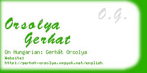 orsolya gerhat business card