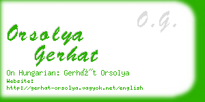 orsolya gerhat business card